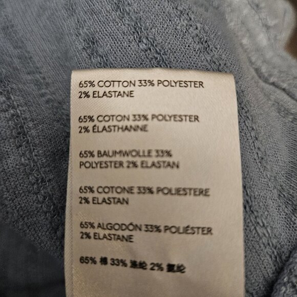 We The Free People Blue Cropped Long Sleeve Top Womens Medium - Picture 4 of 4